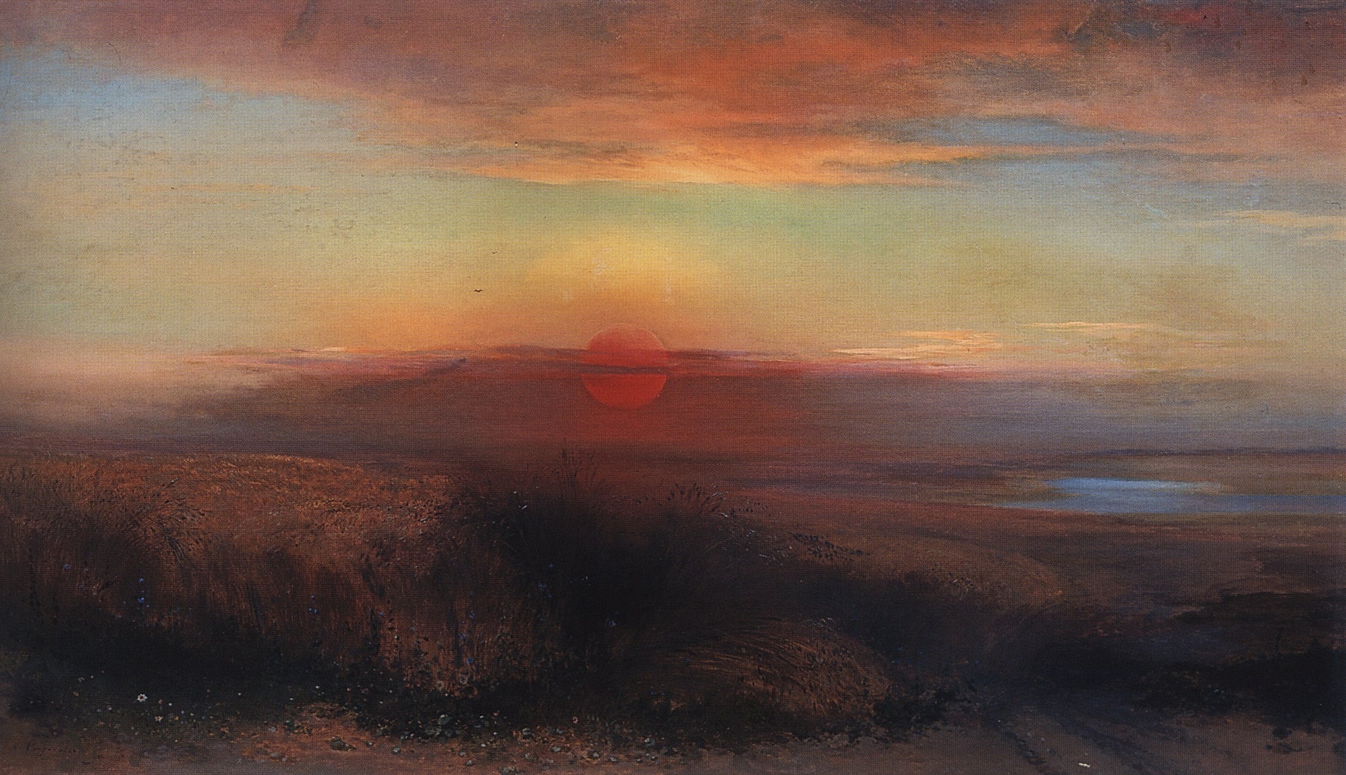 Field of Rye, vintage artwork by Alexei Kondratyevich Savrasov, 12x8" (A4) Poster