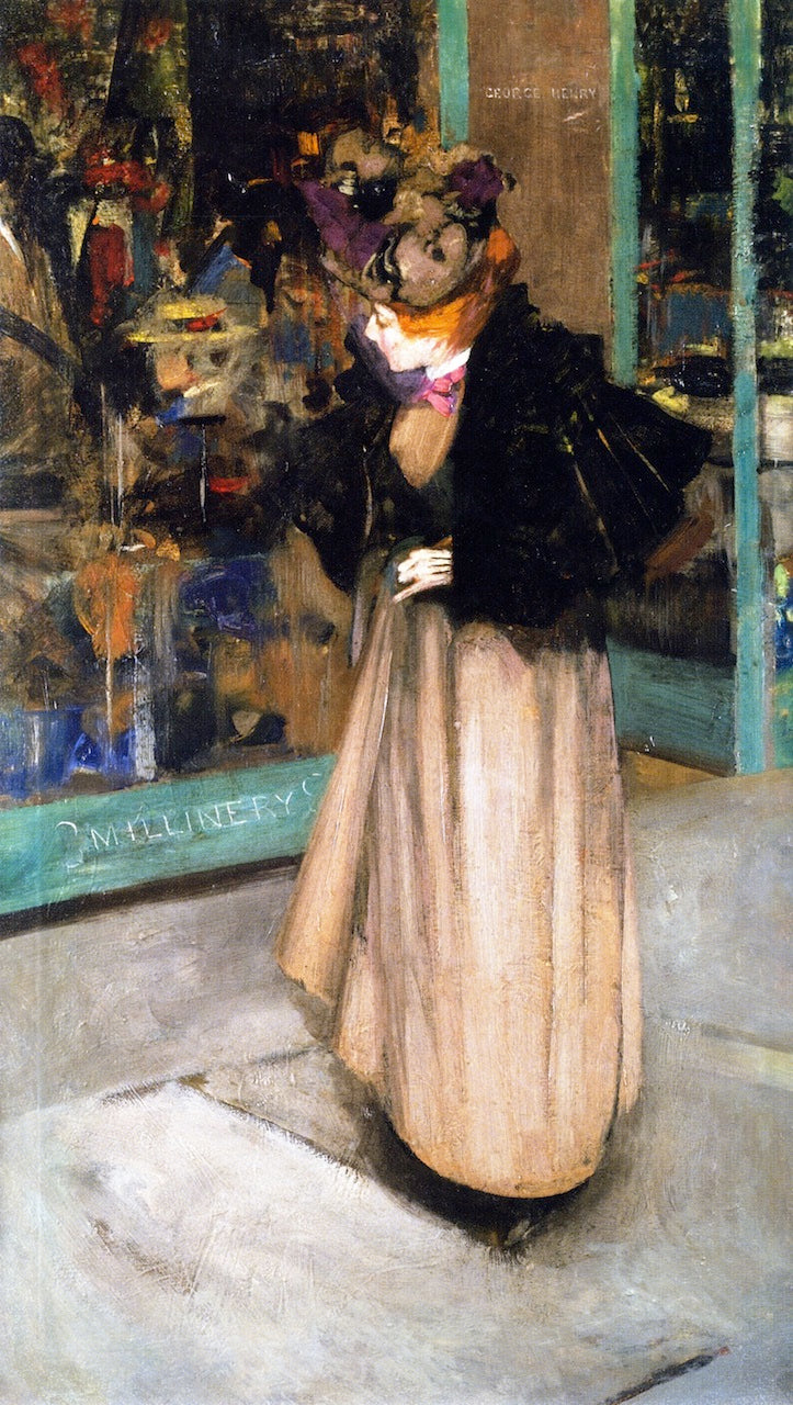 The Milliner's Window, vintage artwork by George Henry, R.A., R.S.A., R.S.W., 12x8" (A4) Poster