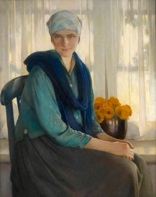 Quietude, vintage artwork by Firmin Baes, 12x8" (A4) Poster