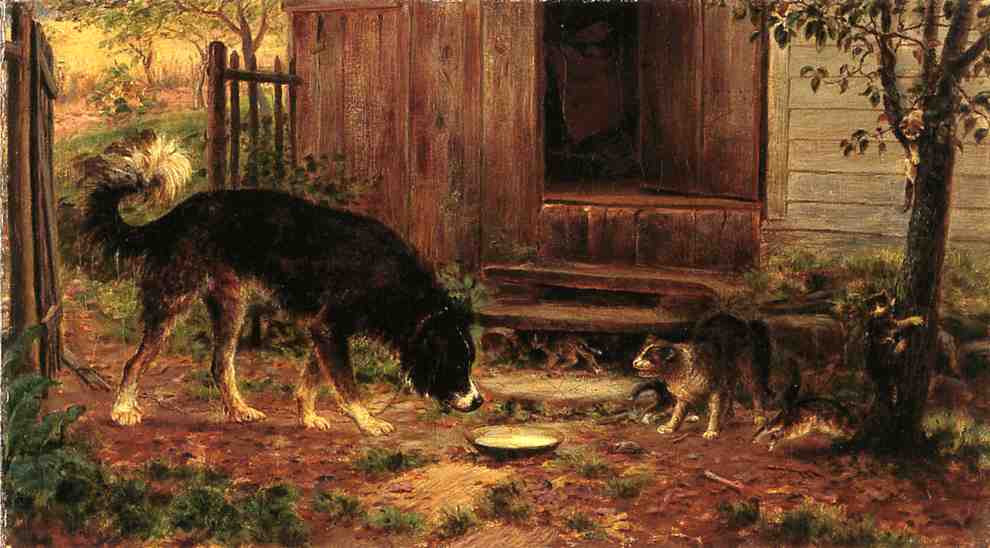 Old Enemies, vintage artwork by Edward Lamson Henry, 12x8" (A4) Poster