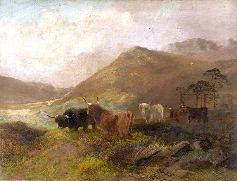 Summertime on the Cheviots, vintage artwork by Thomas Henry Gibb, 12x8" (A4) Poster
