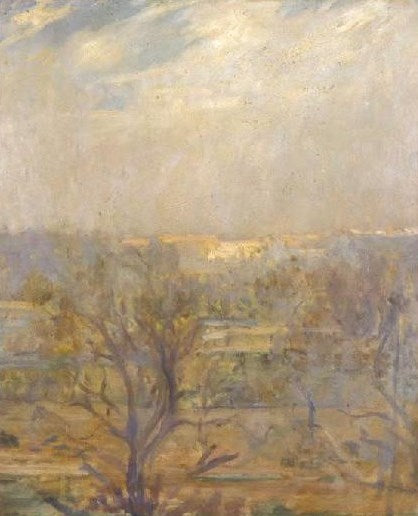 London:  Second View of Hyde Park, vintage artwork by Jacques-Émile Blanche, 12x8" (A4) Poster