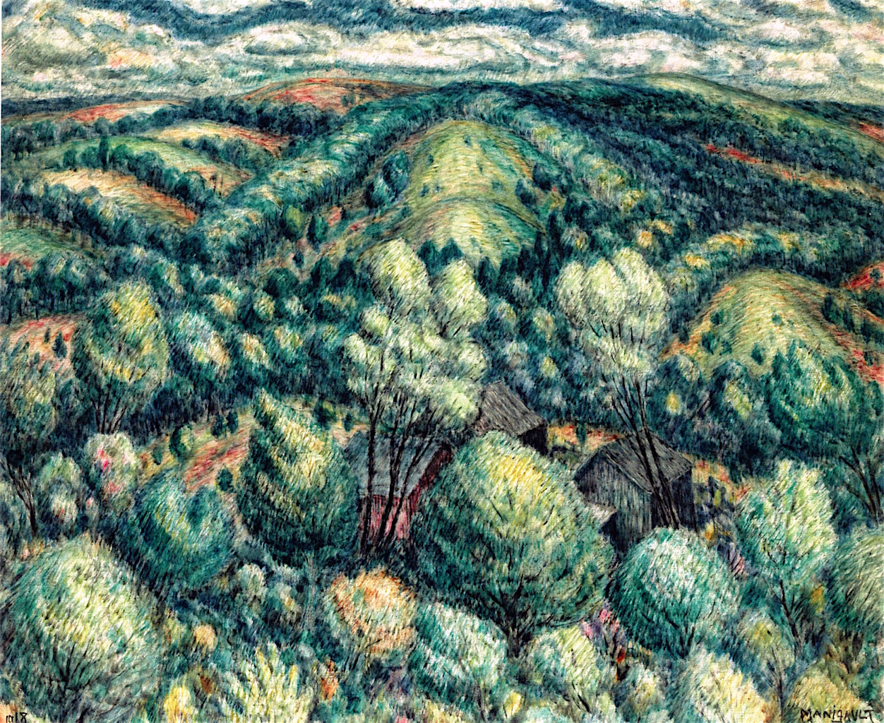 Landscape with Field by Middleton Manigault,16x12(A3) Poster