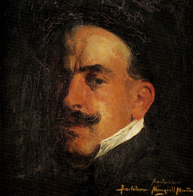 Autorretrato, vintage artwork by Bartolome Mongrell Muñoz, 12x8" (A4) Poster