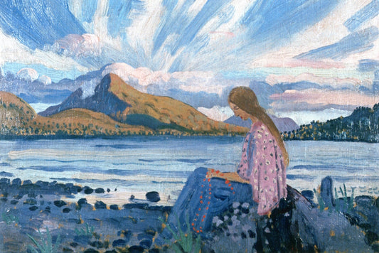 By the Lake, Bala by James Dickson Innes,16x12(A3) Poster