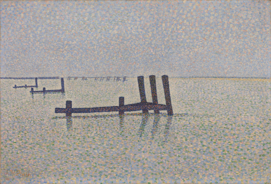 The Channel at Nieuport, vintage artwork by Alfred William Finch, 12x8" (A4) Poster