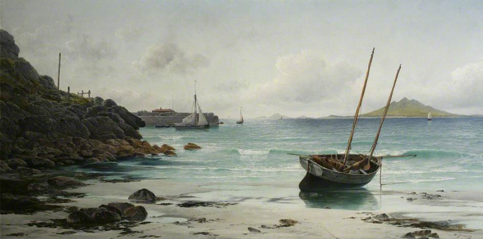 Isles of Scilly, vintage artwork by David James, 12x8" (A4) Poster