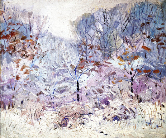 Snowy Breeze, vintage artwork by Albert Henry Krehbiel, 12x8" (A4) Poster