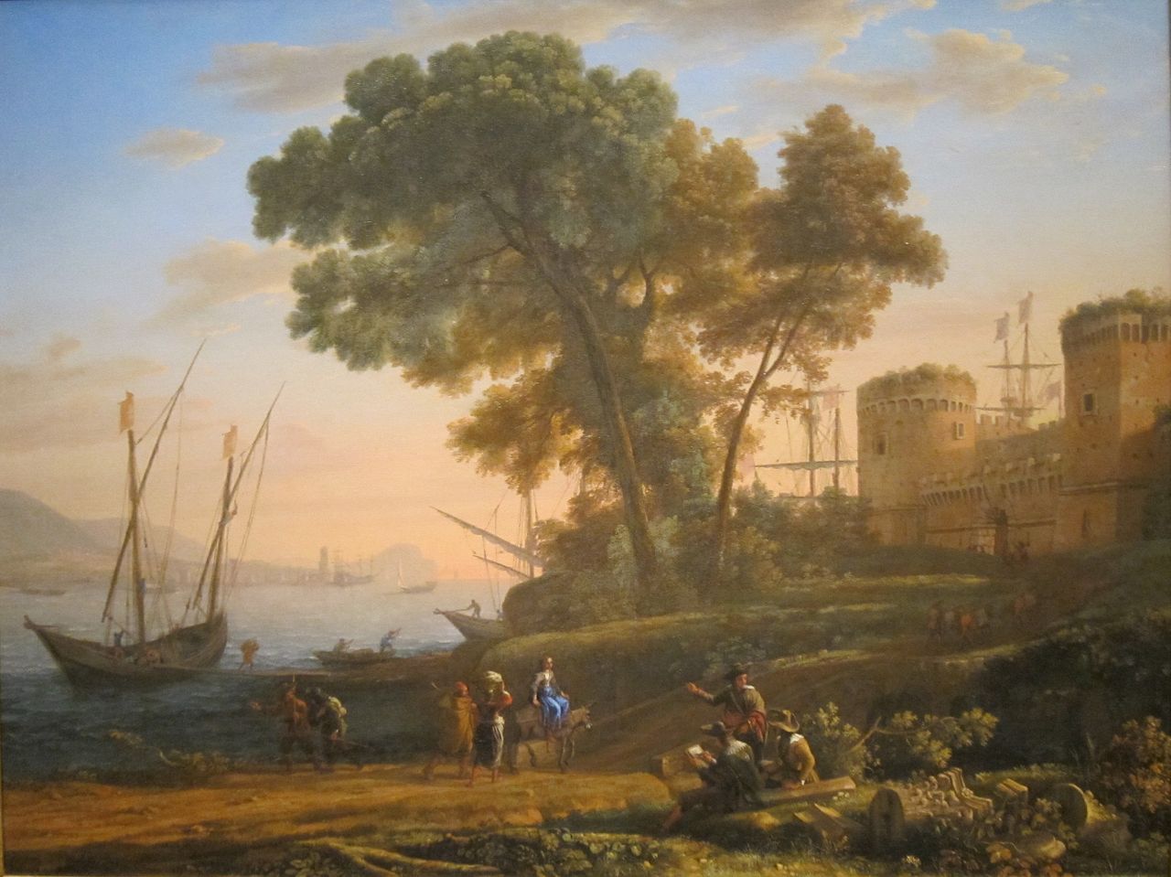 An Artist Studying from Nature, vintage artwork by Claude Lorrain, 12x8" (A4) Poster