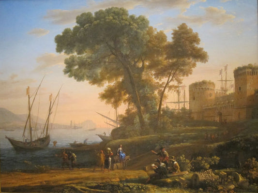 An Artist Studying from Nature, vintage artwork by Claude Lorrain, 12x8" (A4) Poster