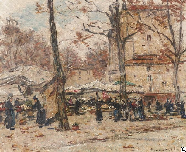 Autumn Market by Louis Braquaval,A3(16x12")Poster