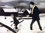 Abe Lincoln, The Good Samaritan, vintage artwork by Horace Pippin, 12x8" (A4) Poster