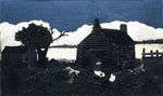 Cabin in the Cotton I, vintage artwork by Horace Pippin, 12x8" (A4) Poster