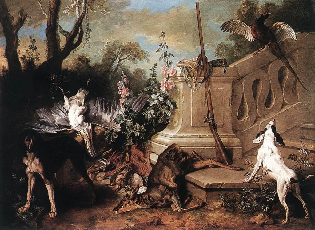 Dead Roe, vintage artwork by Jean-Baptiste Oudry, 12x8" (A4) Poster