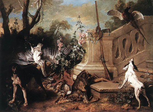 Dead Roe, vintage artwork by Jean-Baptiste Oudry, 12x8" (A4) Poster