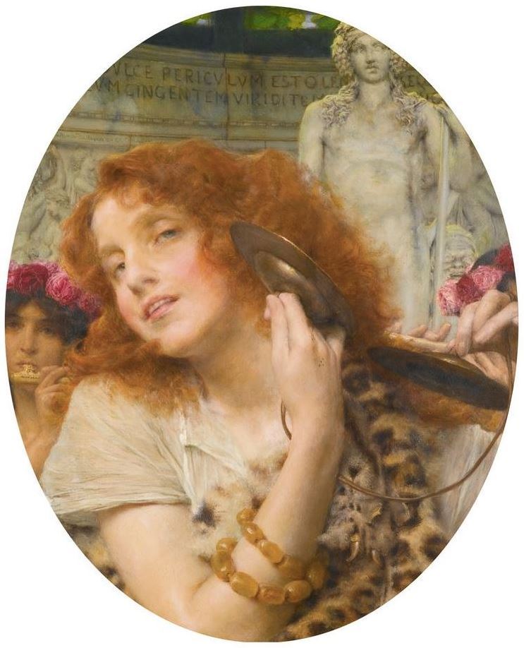 Bacchante, vintage artwork by Sir Lawrence Alma-Tadema, 12x8" (A4) Poster