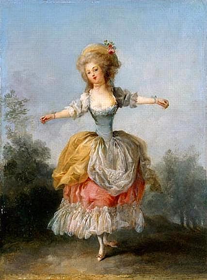 A Woman Dancing, vintage artwork by Jean-Frederic Schall, 12x8" (A4) Poster