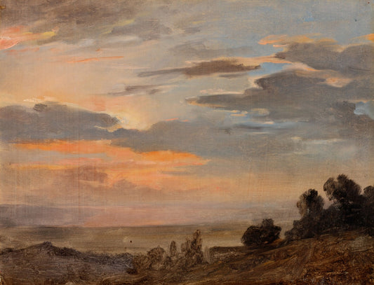 Evening Clouds. The Outskirts of Rome, vintage artwork by Pyotr Basin, A3 (16x12") Poster Print