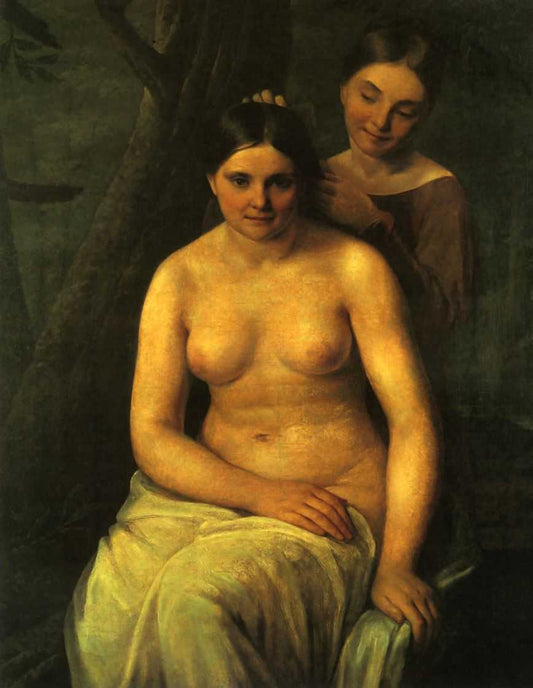 Bather, vintage artwork by Alexei Venetsianov, 12x8" (A4) Poster