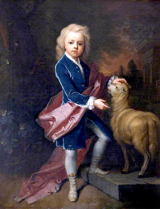Henry Robartes, 3rd Earl of Radnor, as a Boy, vintage artwork by Michael Dahl, 12x8" (A4) Poster