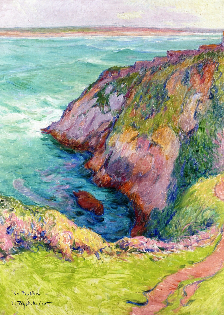 Le Pouldu, vintage artwork by Jean-Bertrand Pegot-Ogier, 12x8" (A4) Poster