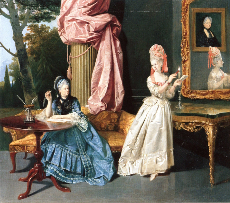 'Conversazione', vintage artwork by Johann Zoffany, 12x8" (A4) Poster