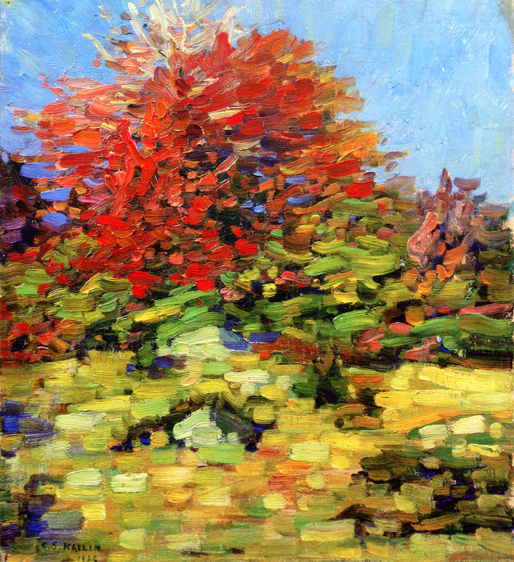 Autumn on Cape Ann, vintage artwork by Charles Salis Kaelin, 12x8" (A4) Poster