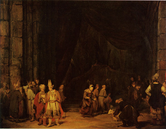The Temple Entrance, vintage artwork by Aert de Gelder, 12x8" (A4) Poster