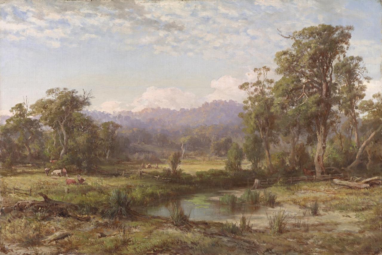 Macedon Ranges, vintage artwork by Louis Buvelot, A3 (16x12") Poster Print