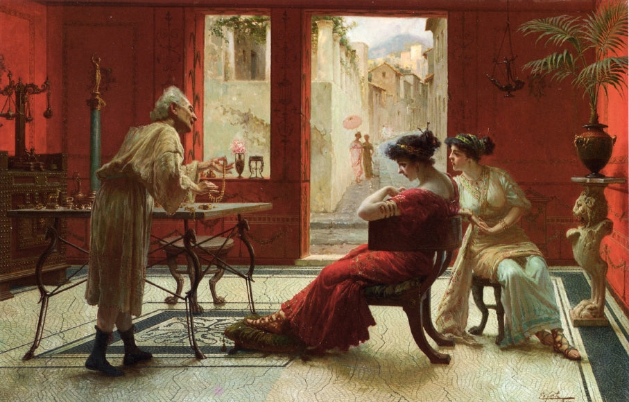 Afternoon at the Jewelry Shop by Edouardo Ettore Forti,16x12(A3) Poster