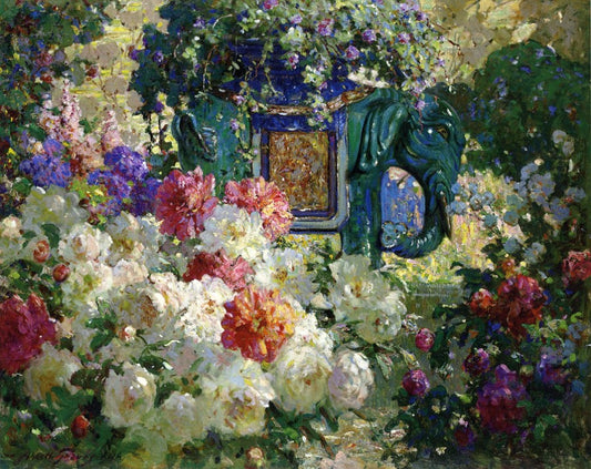 In My Wife's Garden, vintage artwork by Abbott Fuller Graves, 12x8" (A4) Poster
