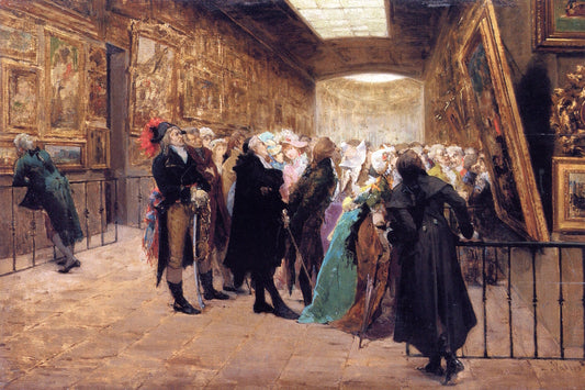 The Museum Tour, vintage artwork by Lorenzo Valles, 12x8" (A4) Poster