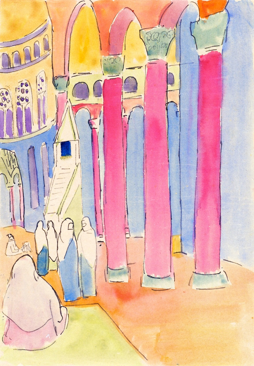 Constantinople, Women in a Mosque by Emile Bernard,A3(16x12")Poster