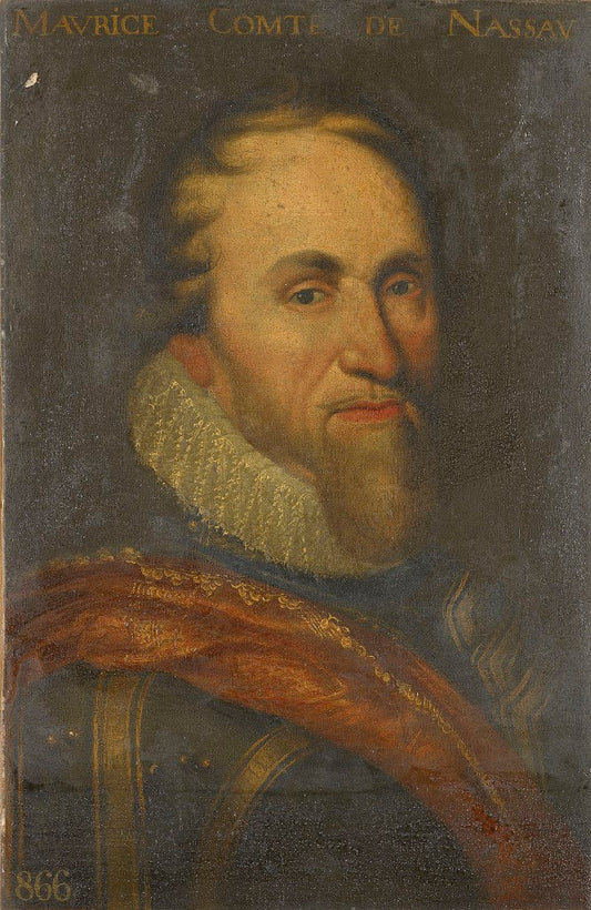 Maurice, Count of Nassau, Later Prince of Orange (1567-1625), vintage artwork by Dutch School 17th Century - Unknown, 12x8" (A4) Poster