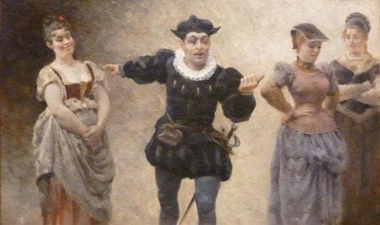 Le Procès de Panurge, vintage artwork by Jules-Arsène Garnier, 12x8" (A4) Poster