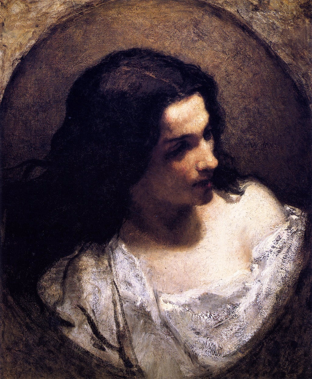 The Jewess, vintage artwork by William Morris Hunt, 12x8" (A4) Poster