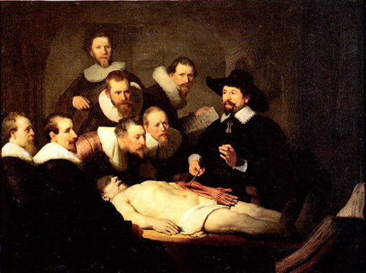 Anatomy Lesson of Doctor Nicolaes Tulp, vintage artwork by Rembrandt van Rijn, 12x8" (A4) Poster