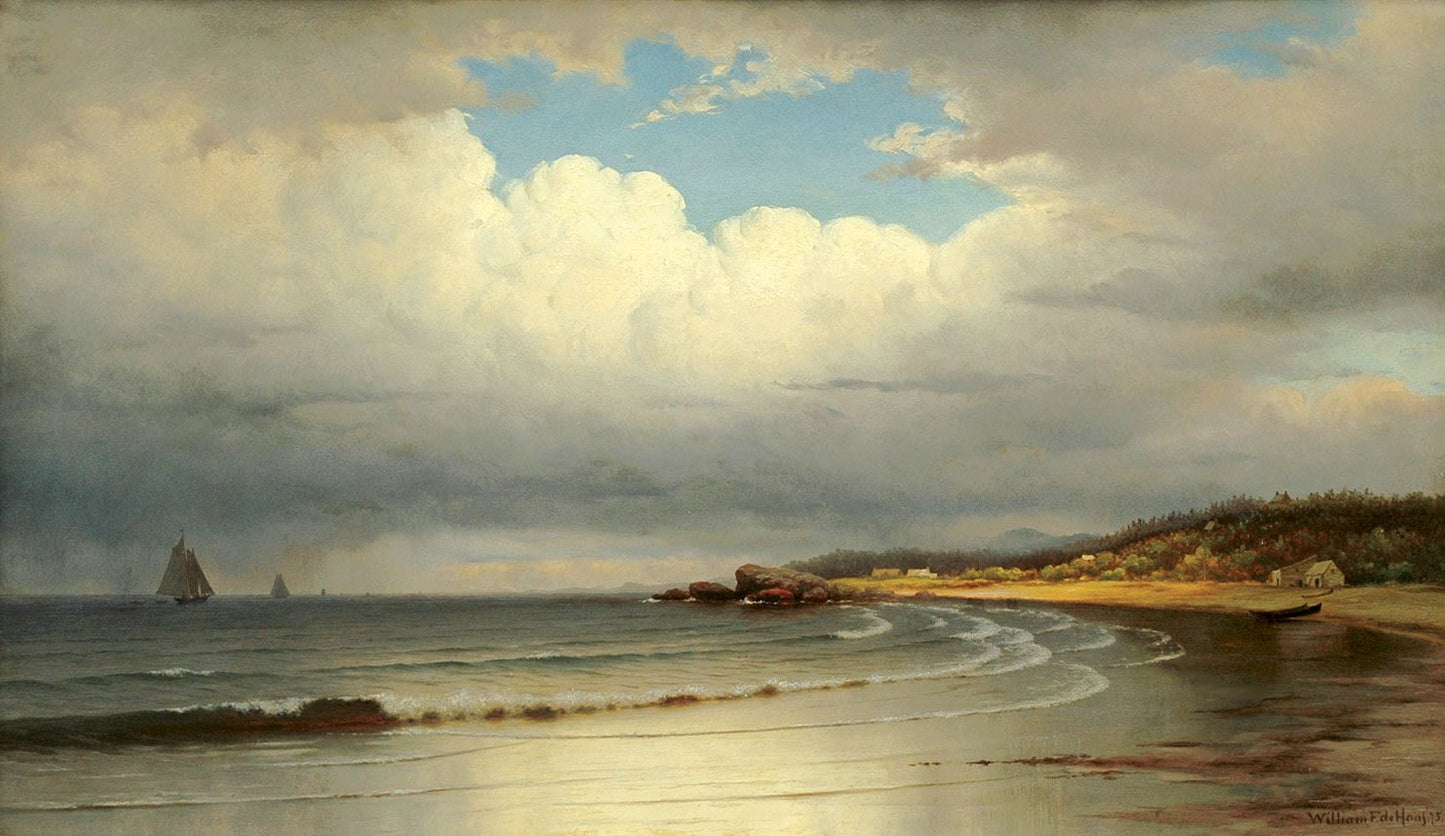 A Quiet Cove, vintage artwork by William Frederick de Haas, 12x8" (A4) Poster