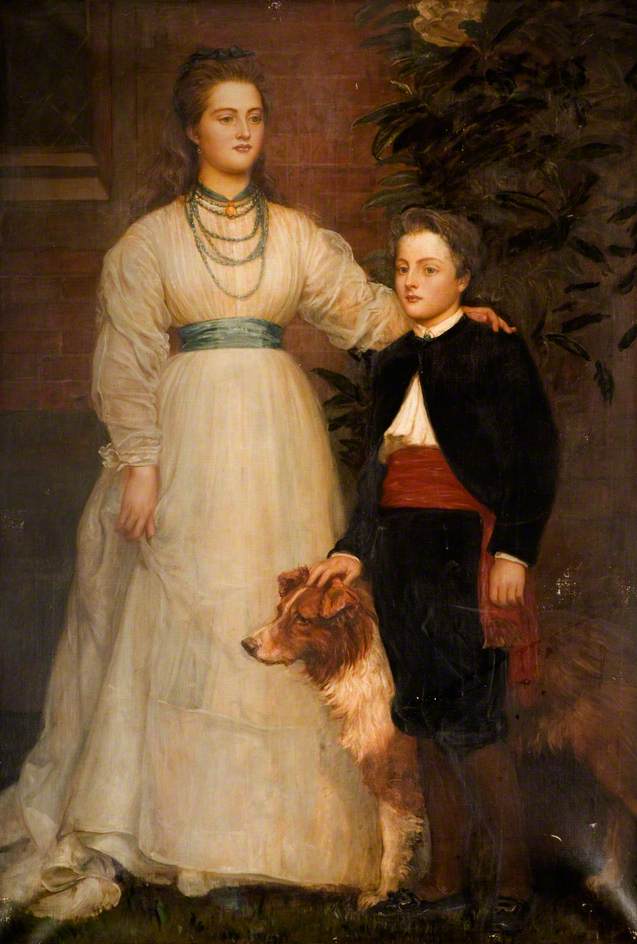 Theresa Susey Helen Talbot, Later Marchioness of Londonderry and Charles Henry John, Viscount Ingest, vintage artwork by Valentine Cameron Prinsep, 12x8" (A4) Poster