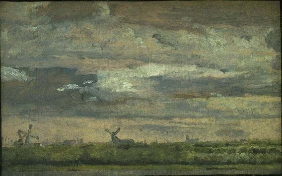 View near Copenhagen, vintage artwork by Christen Købke, A3 (16x12") Poster Print