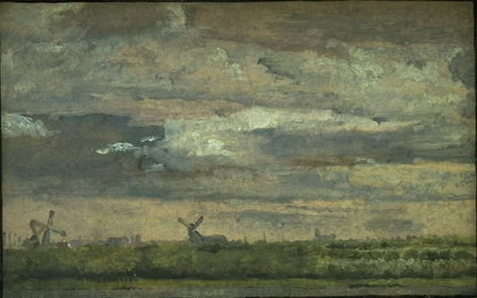 View near Copenhagen, vintage artwork by Christen Købke, A3 (16x12") Poster Print