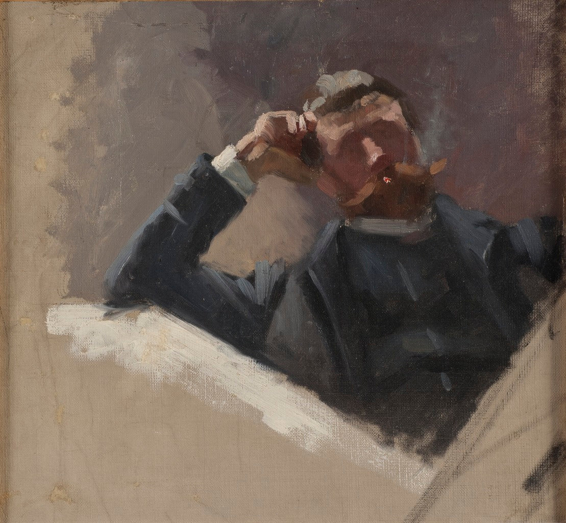 The Artist Georg Pauli. Study, vintage artwork by Eva Fredrika Bonnier, 12x8" (A4) Poster
