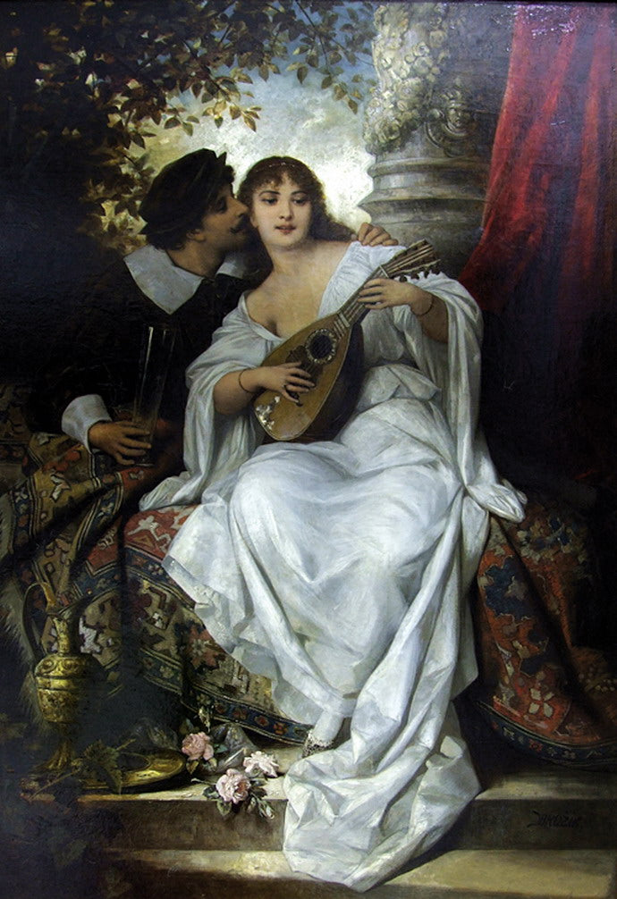 Letni, vintage artwork by Václav Brožík, 12x8" (A4) Poster