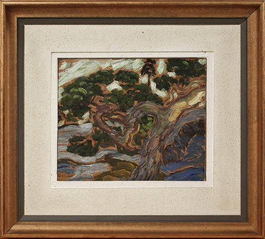 Tree Study (Trädstudie), vintage artwork by Helmer Osslund, 12x8" (A4) Poster