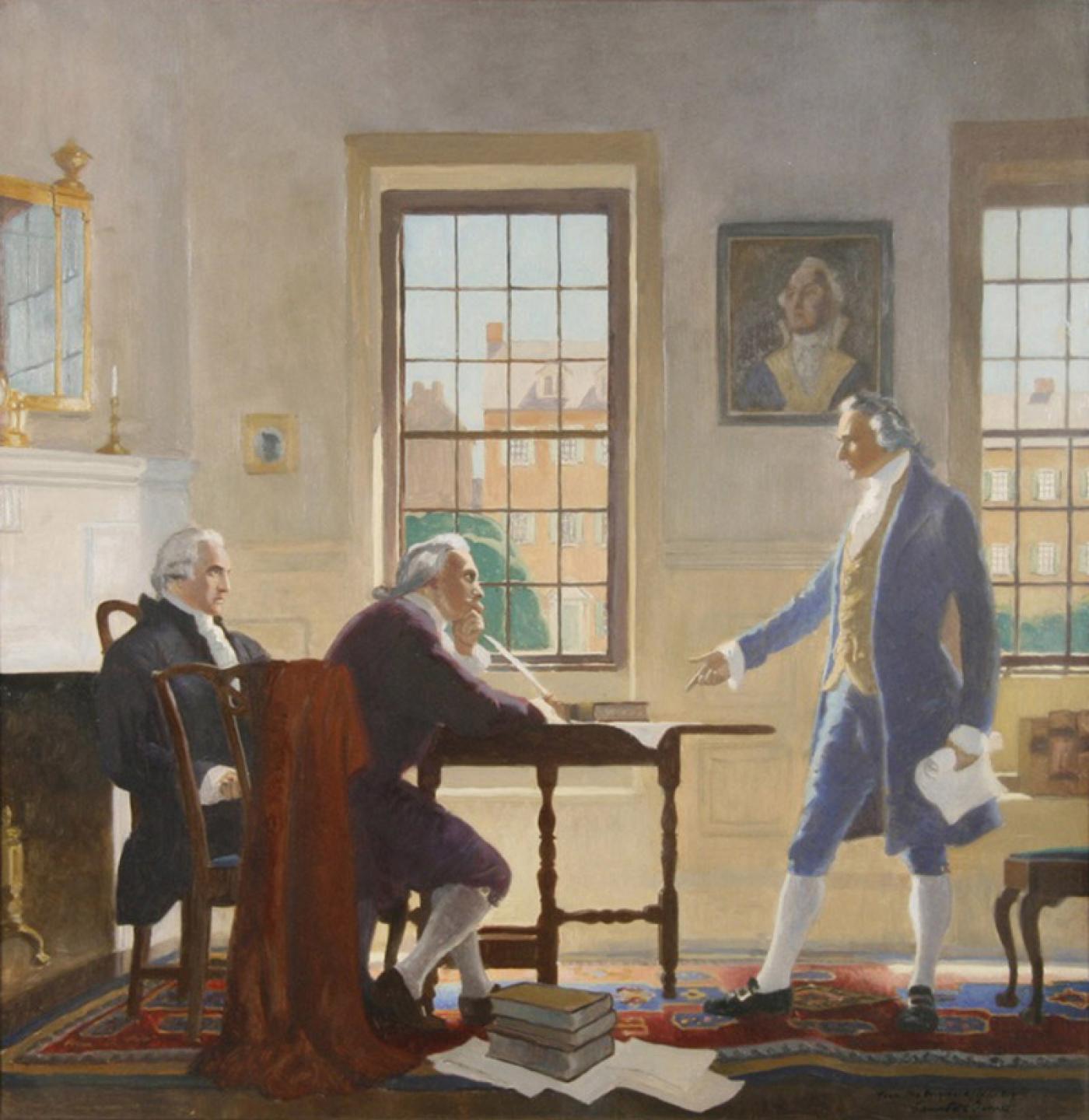 A Meeting with Washington, vintage artwork by Edmund Henry Garrett, 12x8" (A4) Poster