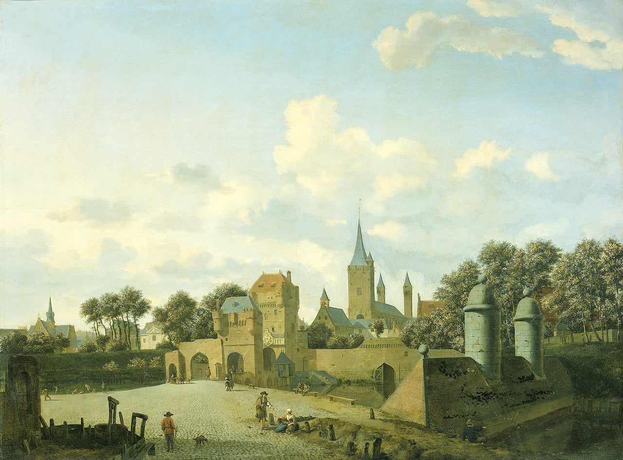 The Church of St. Severin in Cologne, vintage artwork by Jan van der Heyden, 12x8" (A4) Poster