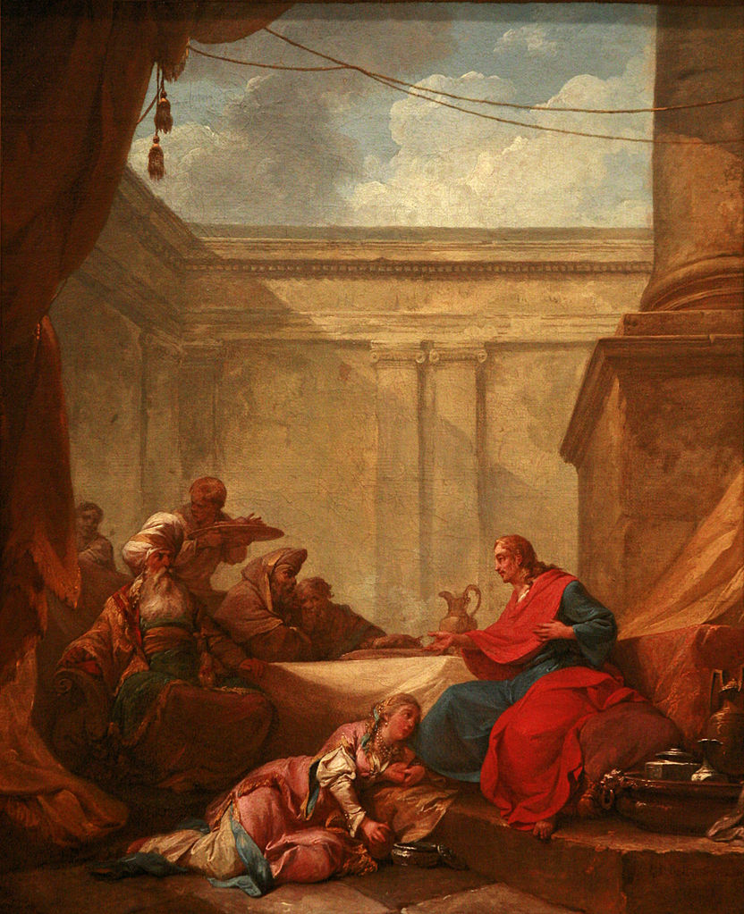 Christ and Mary Magdalene, vintage artwork by Philippe-Jacques de Loutherbourg, 12x8" (A4) Poster