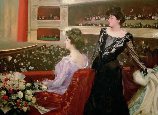 The Lyceum, vintage artwork by Ramon Casas y Carbó, 12x8" (A4) Poster