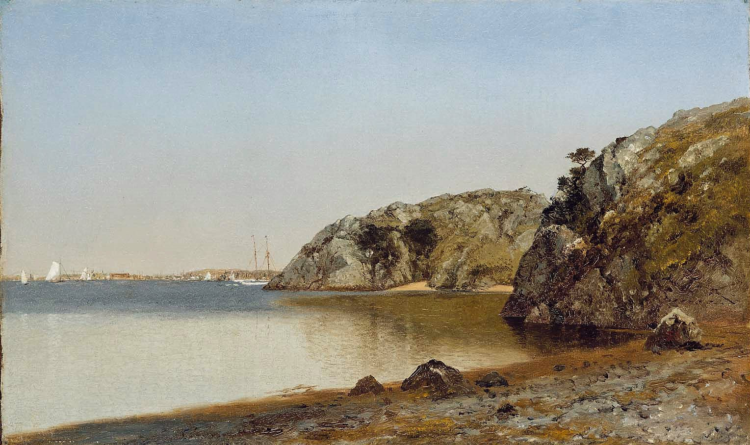 Cliffs at Newport, Rhode Island, vintage artwork by John Frederick Kensett, A3 (16x12") Poster Print
