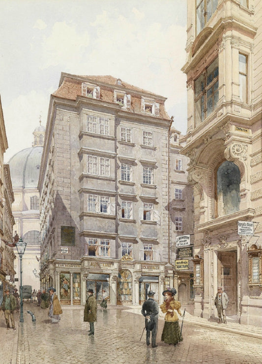 The Textile Shop in Freisingergasse by Richard Moser,16x12(A3) Poster